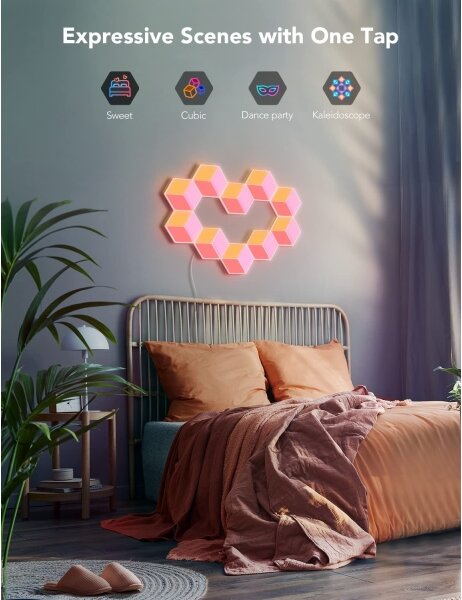 Govee - SADA 10x LED Svietidlo Glide Hexa Pro LED Smart RGBIC Wi-Fi