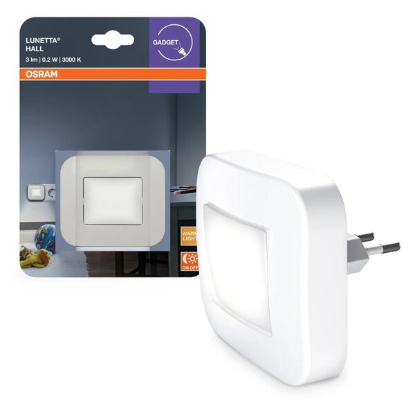 Osram - LED nočné svetlo s čidlom súmraku LUNETTA LED/0,2W/230V