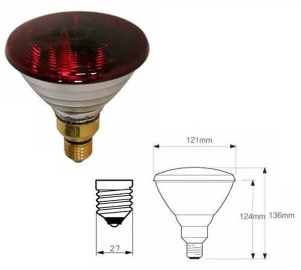 Hrubostenná infračervená žiarovka PHILIPS PAR38 E27/150W/230V