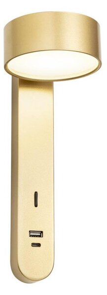 Redo 01-4641 - LED nástenné svietidlo SADES LED/6W/230V CRI 90 USB zlatá