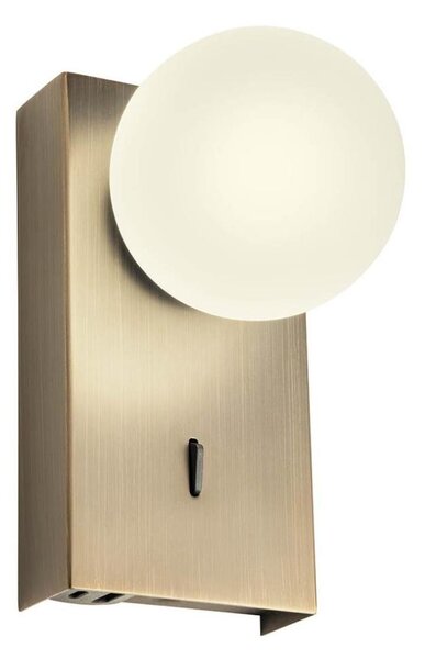 Redo 01-4658 - LED nástenné svietidlo NORMA LED/5W/230V CRI 90 USB bronzové