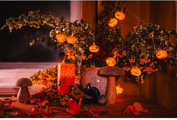 Retlux - LED Dekoračná reťaz HALLOWEEN 20xLED/3xAA/teplá biela 3,3m tekvica