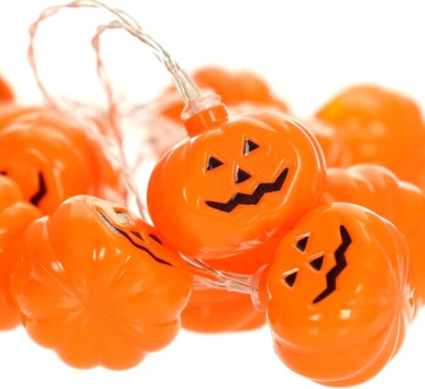 Retlux - LED Dekoračná reťaz HALLOWEEN 20xLED/3xAA/teplá biela 3,3m tekvica