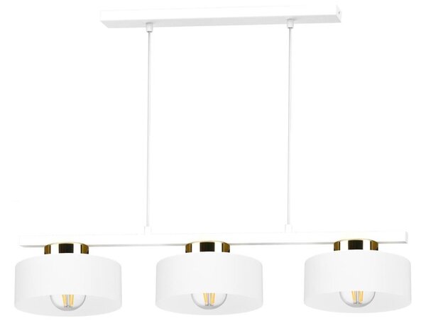 Závesný luster IGNIA 3xE27/60W/230V biela/zlatá
