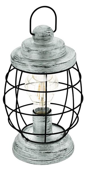 Eglo 79436 - Stolná lampa BAMPTON 1xE27/60W/230V strieborná