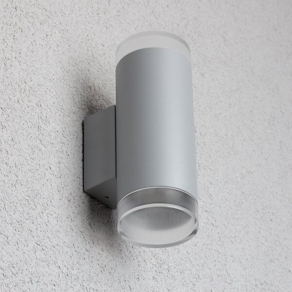 Brilagi - Vonkajšie nástenné svietidlo MATERA 2xGU10/30W/230V šedá IP54