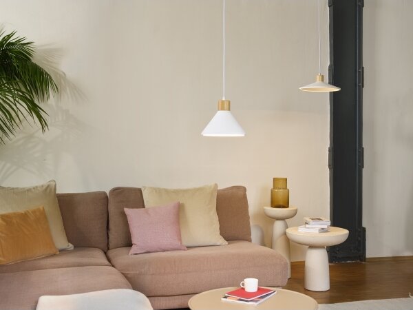 Ledvance - Luster na lanku DECOR PLASTER 1xE27/25W/230V pr. 22 cm sadra biela