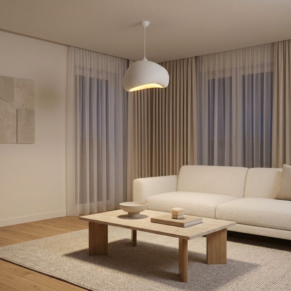 Brilagi - Závesné svietidlo na lanku WABI SABI 1xE27/40W/230V priemer 42 cm biela