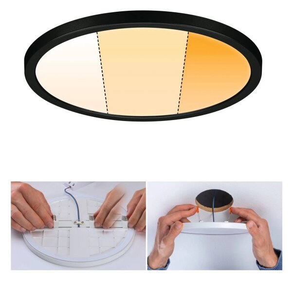 Paulmann 93102 - LED/16W IP44 stmievateľné podhľadové svietidlo AREO 230V pr. 23 cm čierna