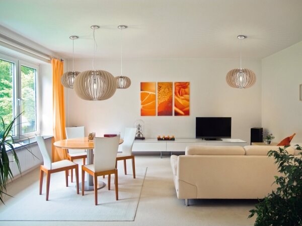 Eglo 95042 - Závesný luster na lanku STELLATO 1xE27/60W/230V priemer 70 cm béžový