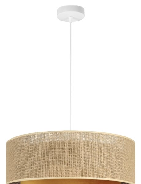 Luster na lanku SARTA 1xE27/60W/230V priemer 45 cm medená/juta
