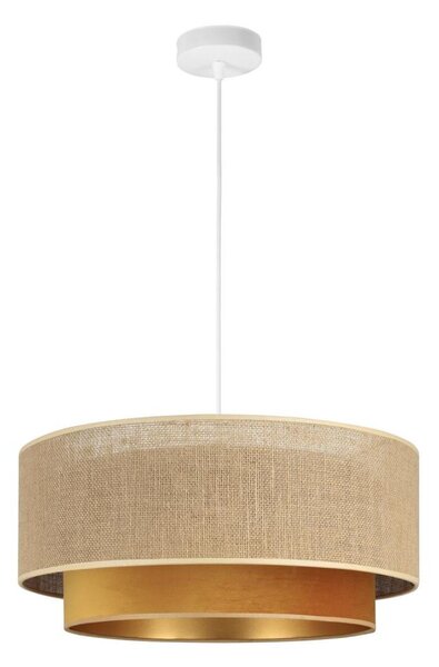 Luster na lanku SARTA 1xE27/60W/230V priemer 45 cm medená/juta