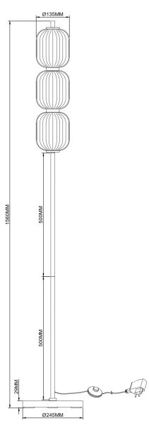 Zuma Line 003064-034747 - LED stojacia lampa AKARI LED/20W/230V zlatá