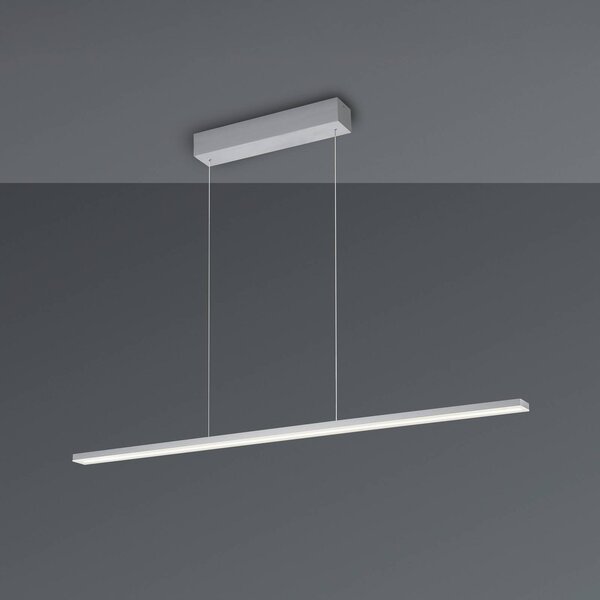 BOPP LED závesné svietidlo Bopp Baseline 2.0, hliník, dĺžka 119 cm, Hliník / sivá / zinok, Obývacia izba / jedáleň, Hliník, Moderný, Závesné svietidlo