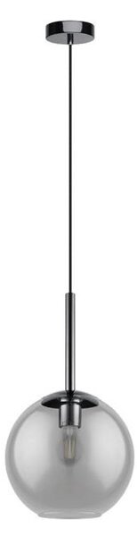 Eglo 97847 - Závesný luster na lankách TINDARI 1xE27/28W/230V čierna/dymová