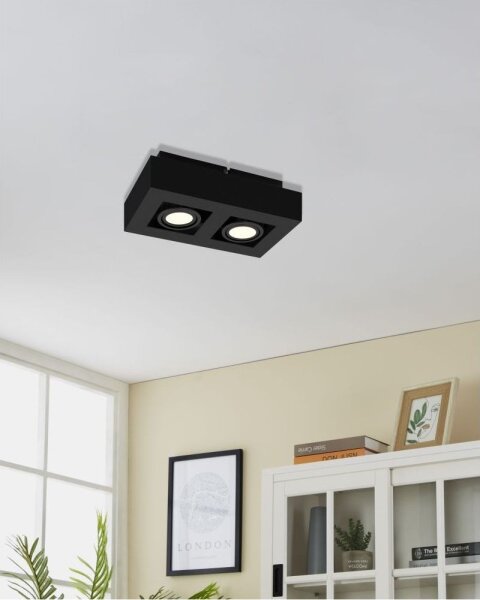Eglo 31063 - LED bodové svietidlo MENDOZA 2xLED/4,7W/230V 3000K čierne