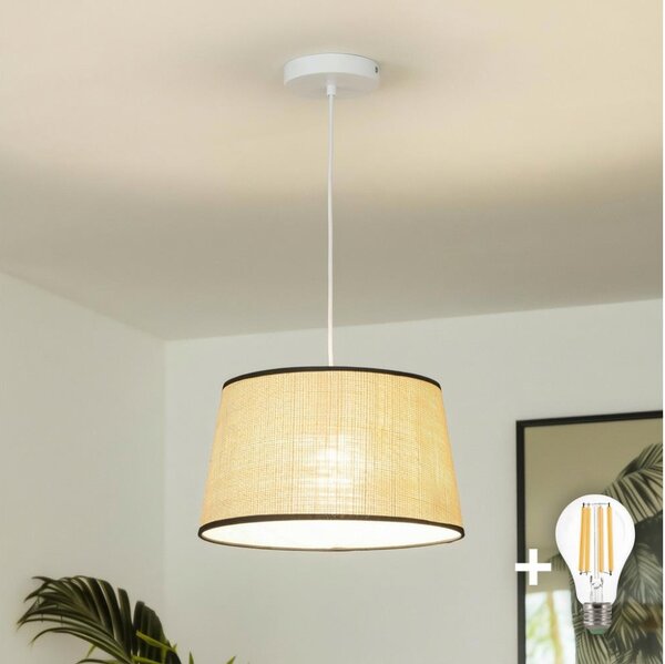 Brilagi - LED luster na lanku CERIA 1xE27/40W/230V, priemer 35 cm, béžový
