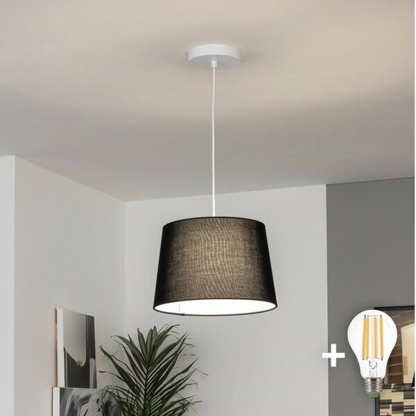 Brilagi - LED luster na lanku CERIA 1xE27/40W/230V pr. 30 cm čierny
