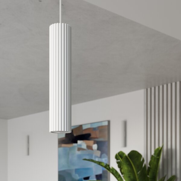 Sollux SL.1535 - Luster na lanku KARBON 1xGU10/10W/230V biela