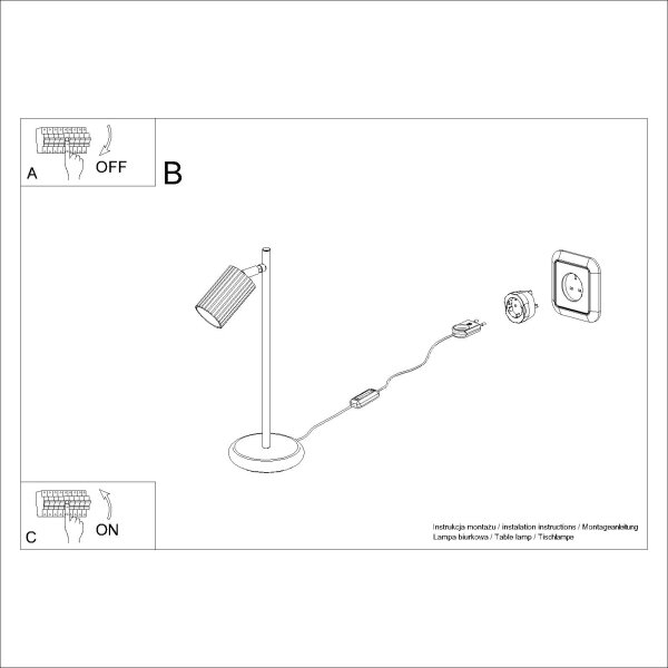 Sollux SL.1624 - Stolná lampa KARBON 1xGU10/10W/230V zelená
