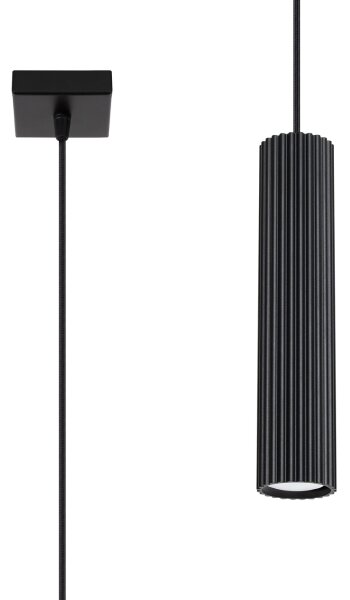 Sollux SL.1573 - Luster na lanku KARBON 1xGU10/10W/230V čierna