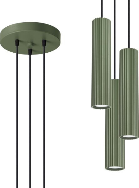Brilagi - LED závesné svietidlo na lanku CRESTO 3xGU10/10W/230V zelené