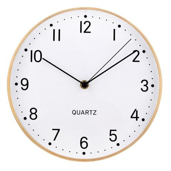NÁSTENNÉ HODINY OKRÚHLE, D. 24,8 CM, ZLATÝ RÁM