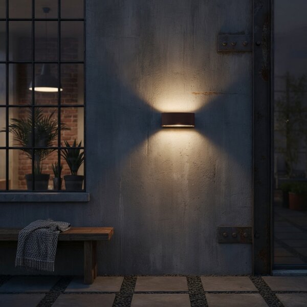 Ideal Lux - Vonkajšie nástenné svietidlo ANDROMEDA 1xE27/60W/230V IP55 hnedá