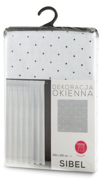 ZÁCLONA NA PÁSKE SIBEL 300 CM X 250 CM BIELA