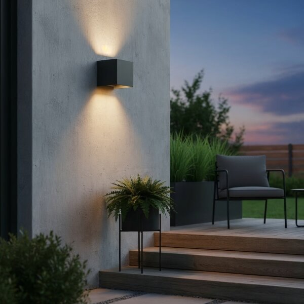 Ideal Lux - LED Vonkajšie nástenné svietidlo ATOM LED/12W/230V IP54 antracit