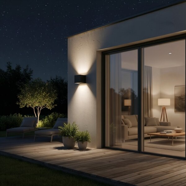 Ideal Lux - LED Vonkajšie nástenné svietidlo ATOM LED/12W/230V IP54 čierna