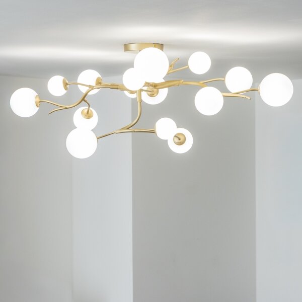 Brilagi - LED Prisadený luster MISTEL 15xG9/3W/230V zlatá/biela