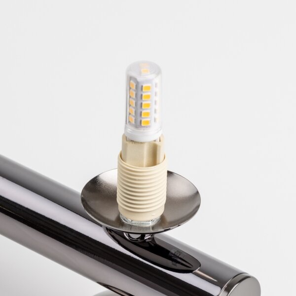 Brilagi - LED luster na lane MILLA 6xG9/3W/230V čierny chróm/dymové sklo