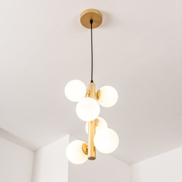Brilagi - LED Luster na lanku MILLA 6xG9/3W/230V zlatá/biela