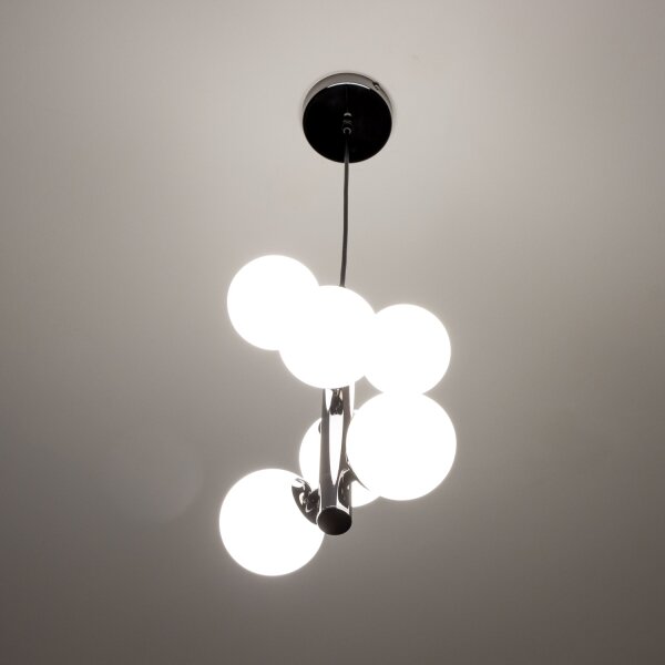 Brilagi - LED luster na lanku MILLA 6xG9/3W/230V čierny chróm/biela