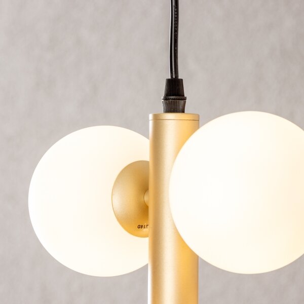 Brilagi - LED Luster na lanku MILLA 6xG9/3W/230V zlatá/biela
