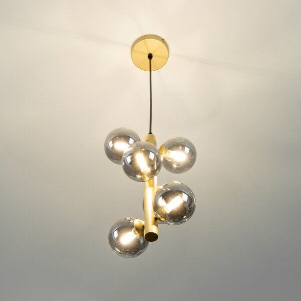 Brilagi - LED Luster na lanku MILLA 6xG9/3W/230V zlatá/dymová