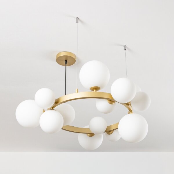 Brilagi - LED Luster na lanku MILLA 15xG9/3W/230V zlatá/biela