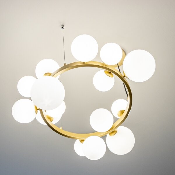 Brilagi - LED Luster na lanku MILLA 15xG9/3W/230V zlatá/biela