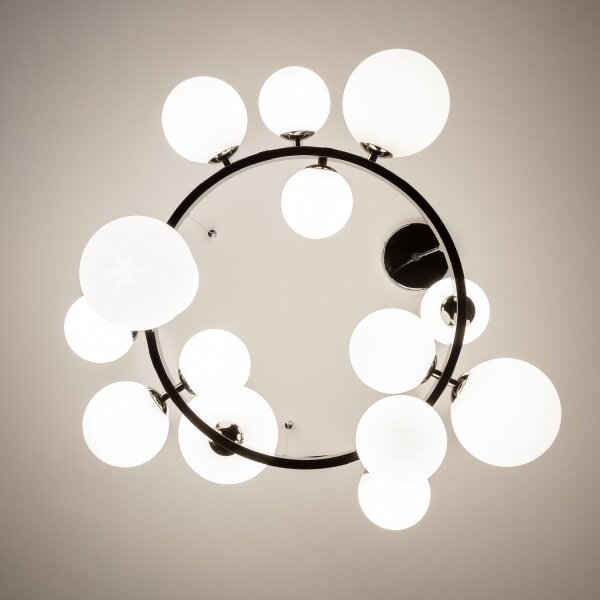 Brilagi - LED luster na lanku MILLA 15xG9/3W/230V čierny chróm/biela