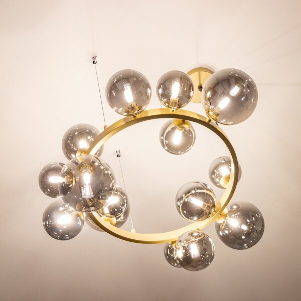 Brilagi - LED Luster na lanku MILLA 15xG9/3W/230V zlatá/dymová