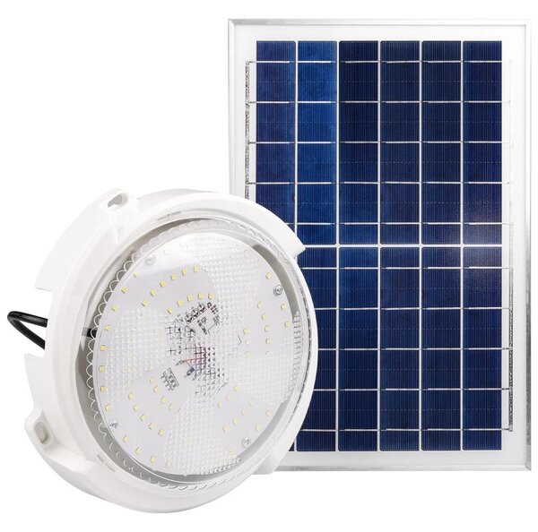 MasterLED, solárne stropné svietidlo, LED, 50W, 900 lm, 5000K, IP65, biela, stmievateľné