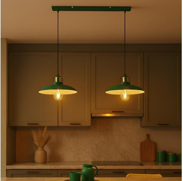 Brilagi - LED Luster na lanku FLAMENGO 2xE27/60W/230V zelená