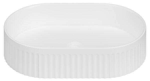 Invena Glamour Trend, oválne umývadlo na dosku 500x325x122 mm, biela lesklá, INV-CE-63-W01-L