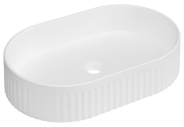 Invena Glamour Trend, oválne umývadlo na dosku 500x325x122 mm, biela lesklá, INV-CE-63-W01-L