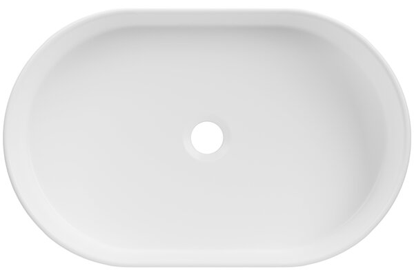 Invena Glamour Trend, oválne umývadlo na dosku 500x325x122 mm, biela lesklá, INV-CE-63-W01-L