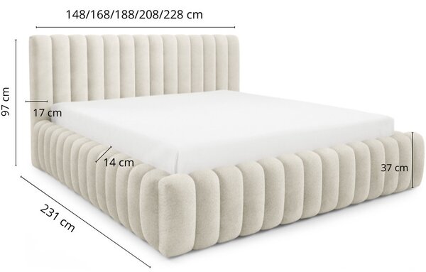 MEBLINE Čalúnená posteľ ERFOLG 120x200 coral 75