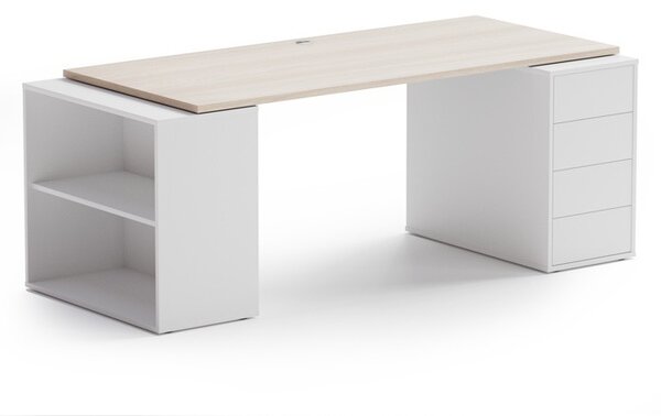 Samostatná pracovná doska BLOCK, 1600 x 800 x 25 mm, dub prírodný
