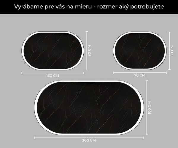 Oválne zrkadla LED do kupelne L230