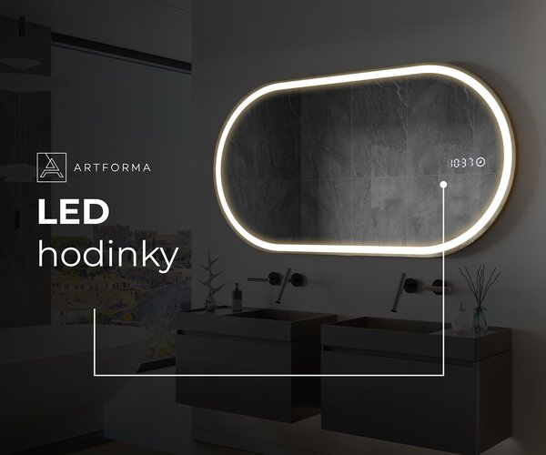Oválne zrkadla LED do kupelne L230